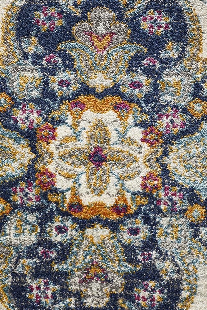 Babylon Light Blue : Round Rug