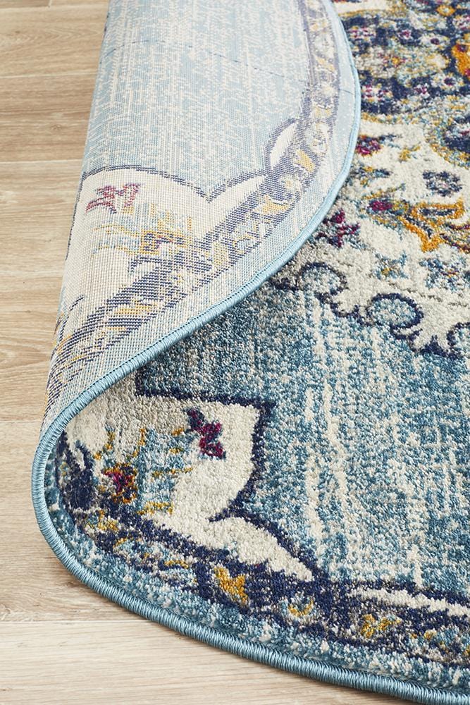 Babylon Light Blue : Round Rug