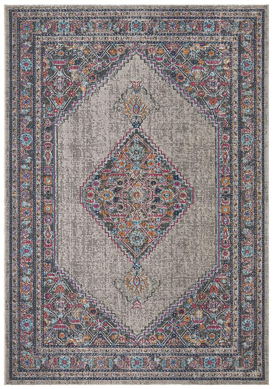 Eternal Diamond Rug In Grey & Multi