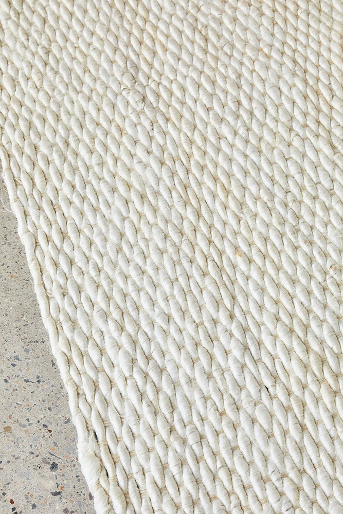 HIVE Modern Style In White Rug