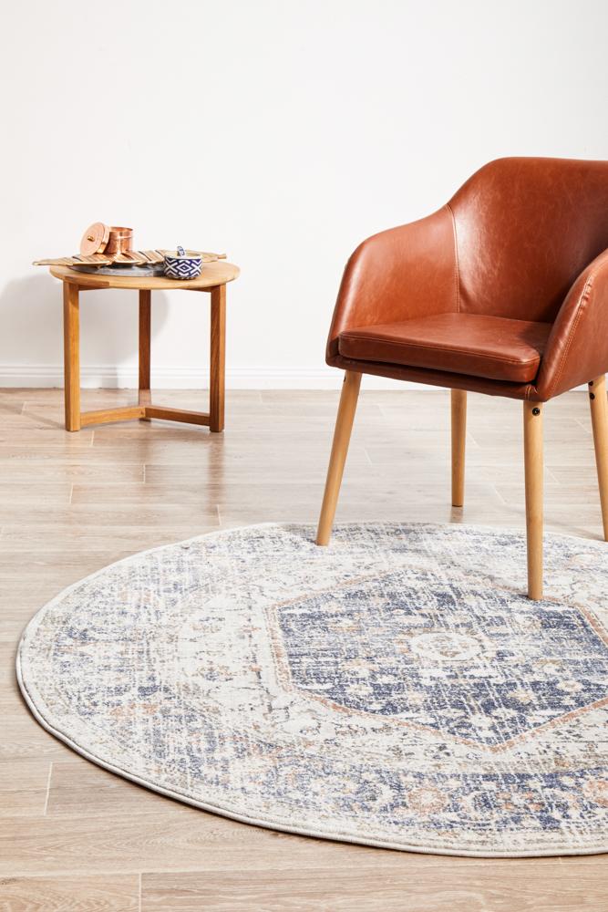 Mayfair Chloe Blue Round Rug