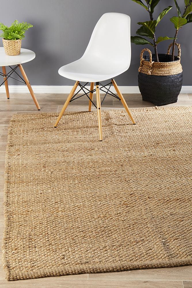 Jute Basket Weave in Natural Rug