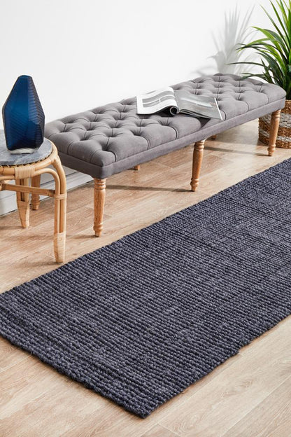 Barker in Navy : Runner Rug