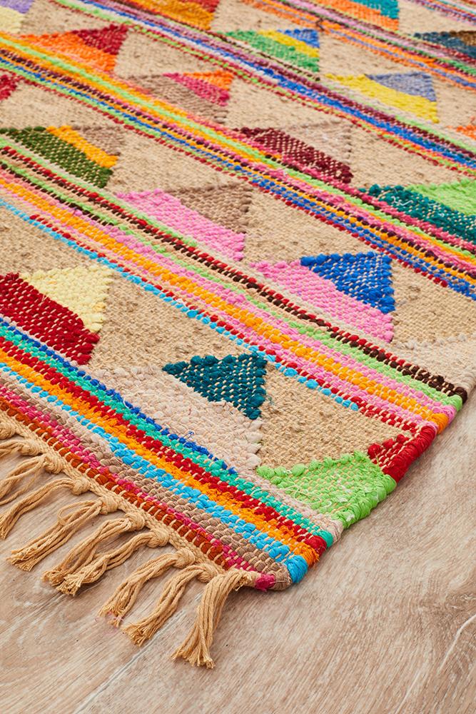 Jute Triangles Rug In Multi