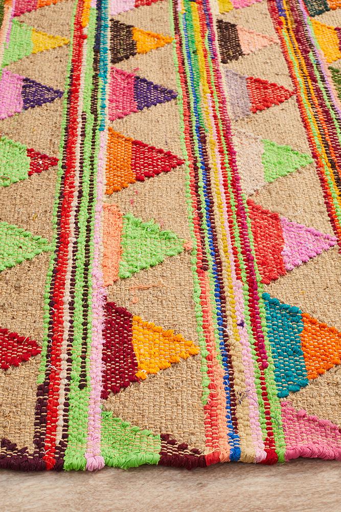 Jute Triangles Rug In Multi