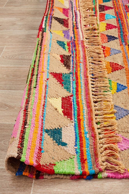 Jute Triangles Rug In Multi