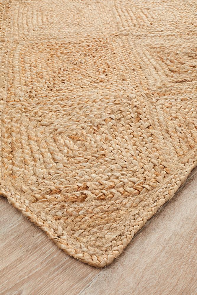 Jute Hatch Rug In Natural