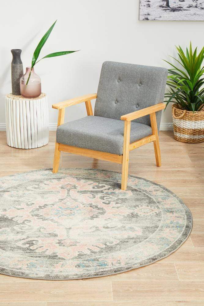 Avenue in Grey : Round Rug