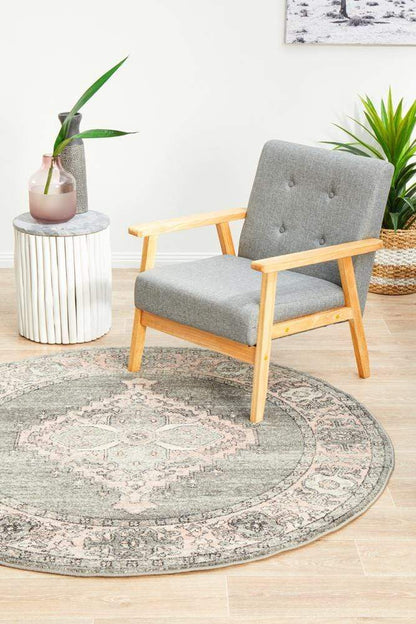 Avenue in Dark Grey : Round Rug