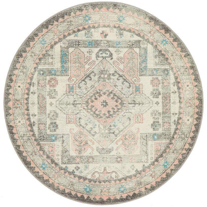 Avenue in Silver : Round Rug