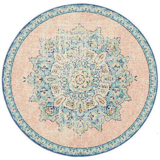 Avenue in Flamingo : Round Rug