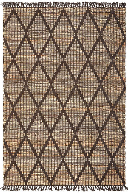 Mocha-colored rug with coastal style
