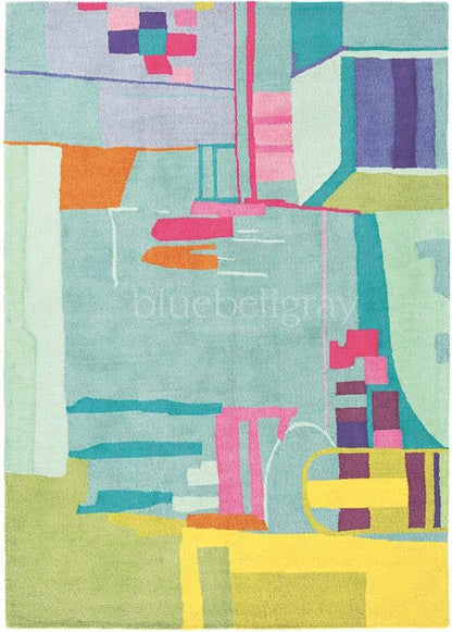 Bluebellgray Amal 19707 in Multi Coloured Rug