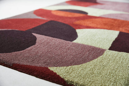 Brink And Campman 95203 Decor In Cosmo Red Pale Green Rug