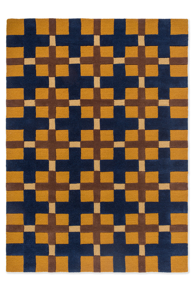 Brink & Campman 097806 Decor Milano Golden & Blue Rug