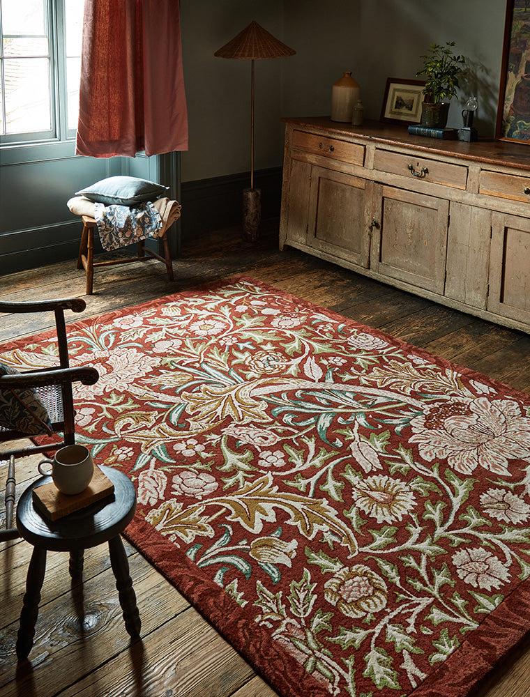 Morris & Co Trent 127503 In Red Rug