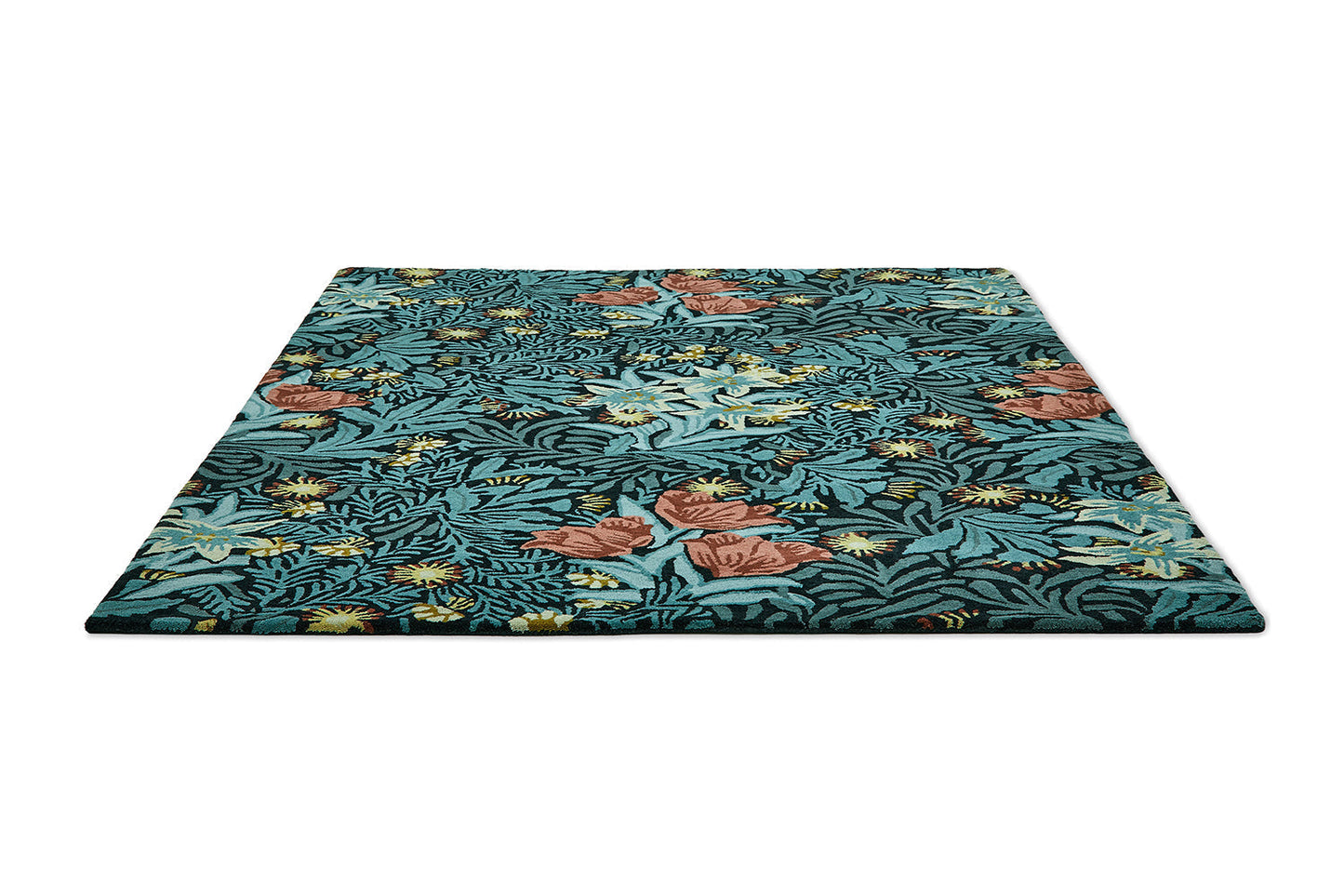 Morris & Co Bower 128208 In Indigo Blue Rug