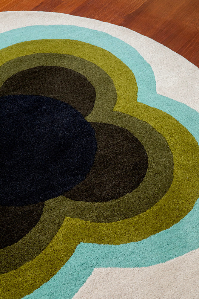 Orla Kiely Sunflower Olive 060007 Rug