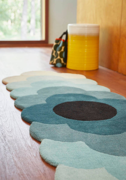 Orla Kiely Optical Flower Teal Rug