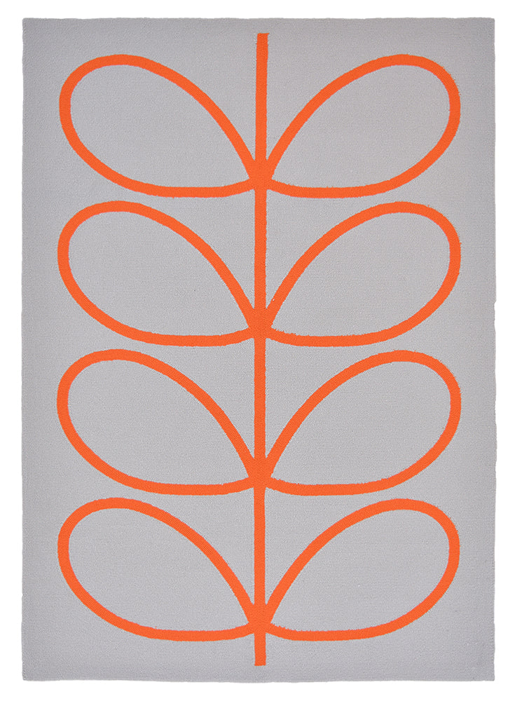 Orla Kiely Giant Linear Stem Persimmon Outdoor Rug