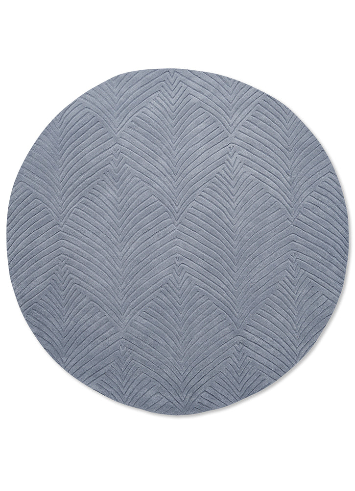 Wedgwood Folia Cool Grey Round Rug 038904