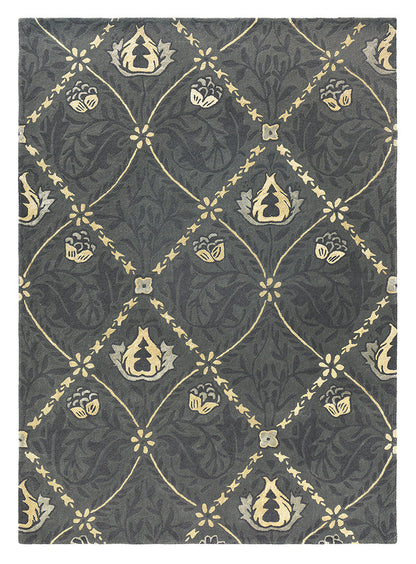 Pure Trellis Black Ink Rug