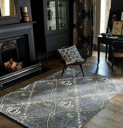 Pure Trellis Black Ink Rug