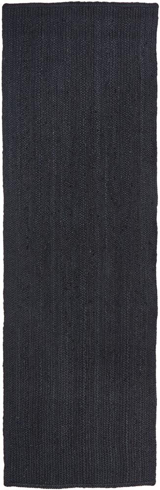 Black designer rug with modern geometric pattern from Farfetch Rugs
