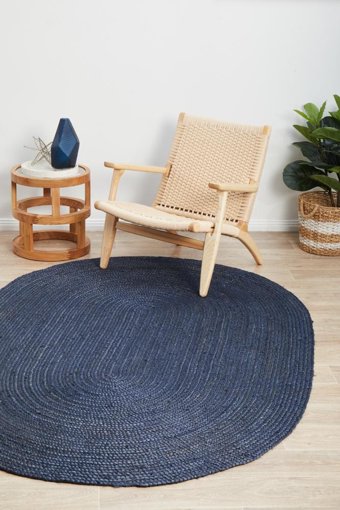 Bondi In Navy : Oval Rug