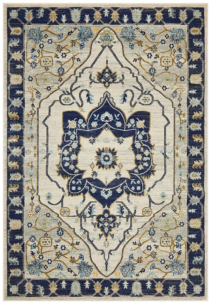 Babylon in Ivory and Navy Rug