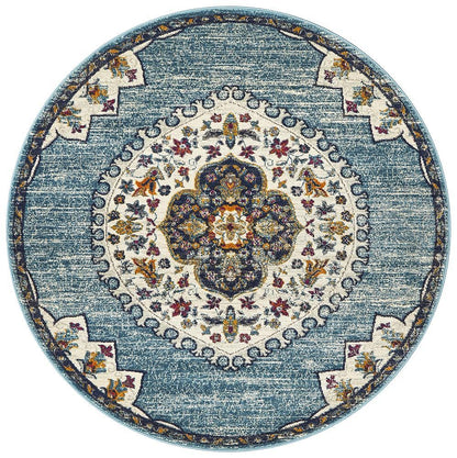 Babylon Light Blue : Round Rug