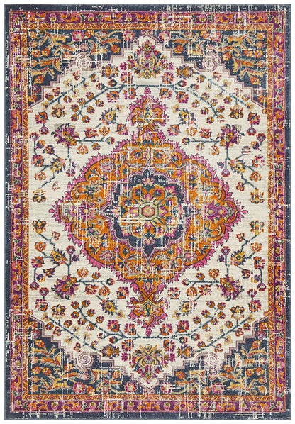 Babylon in White and Multi Coloured Rug