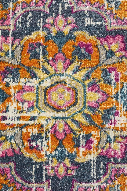 Babylon in White and Multi Coloured Rug