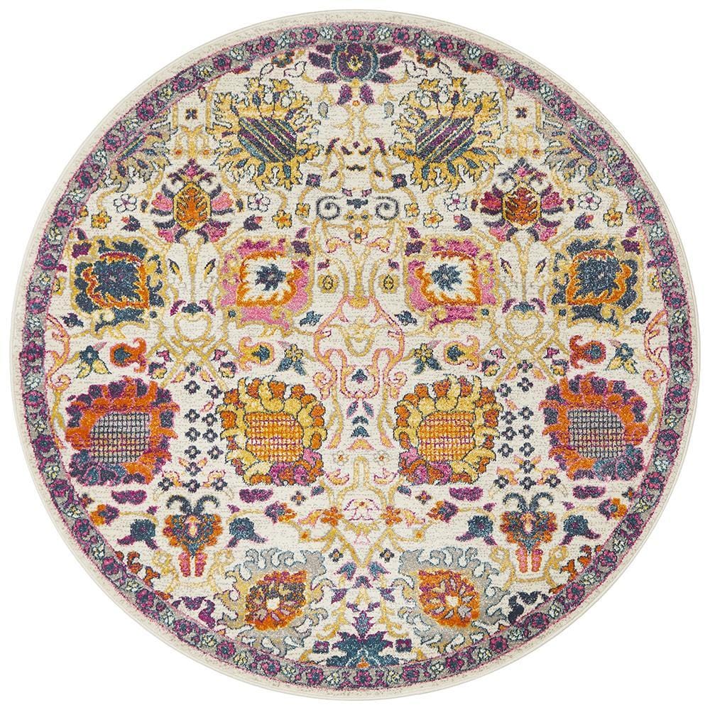 Babylon Garden in Multi Coloured : Round Rug