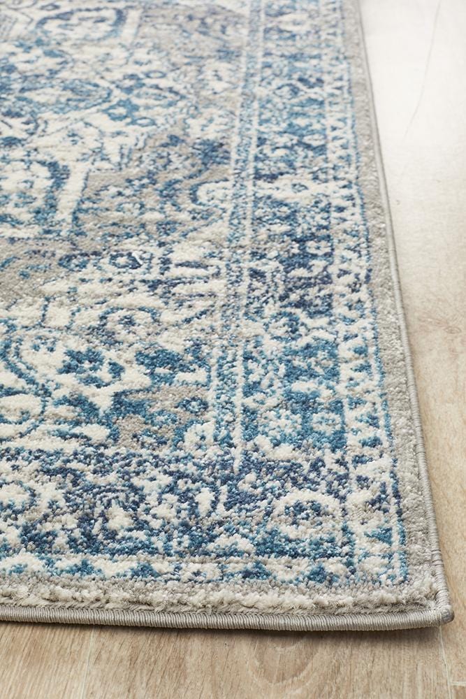 Babylon Traditional in Blue : Runner Rug