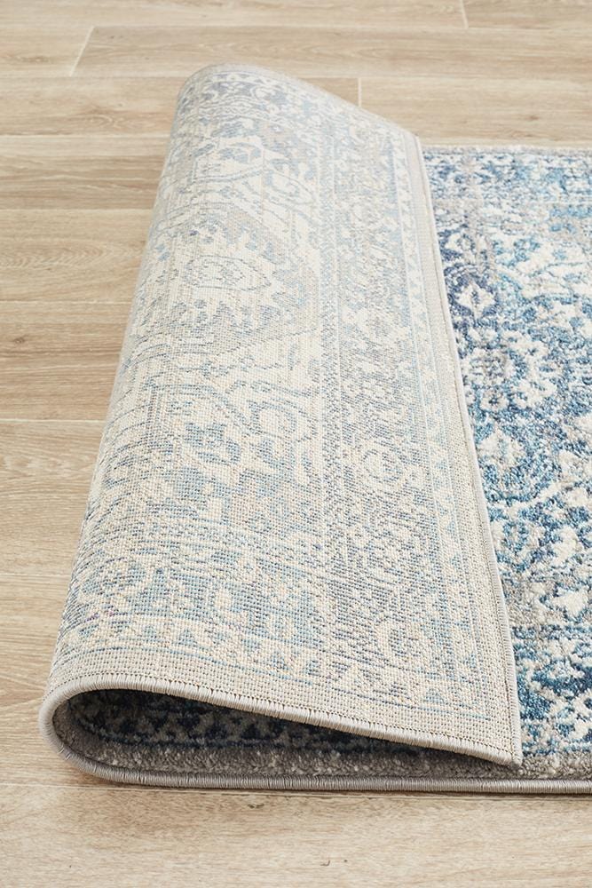 Babylon Traditional in Blue : Runner Rug