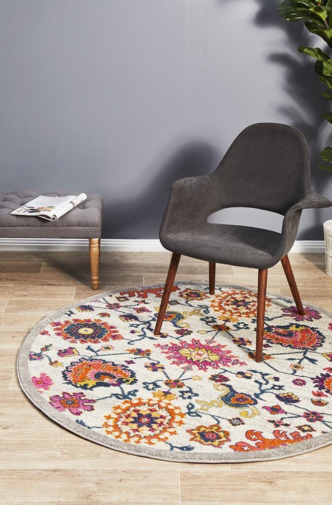 Babylon Lily in Multi Coloured : Round Rug