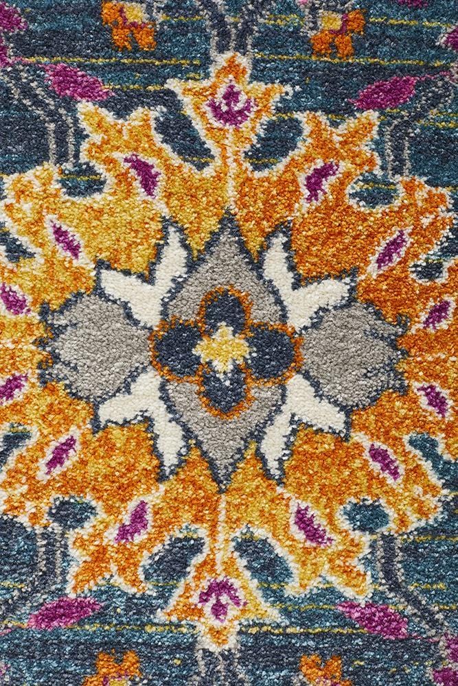 Babylon Floral in Blue : Round Rug