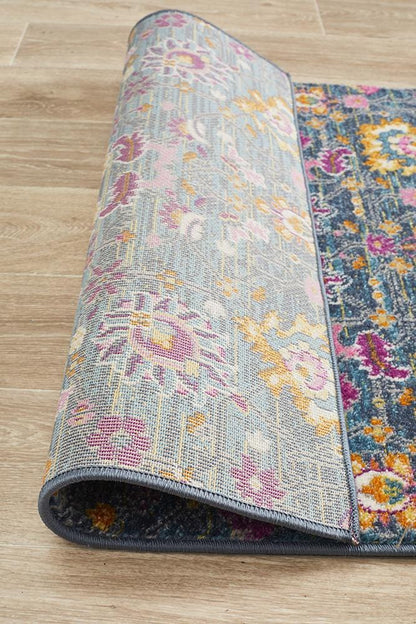 Babylon Floral in Blue : Runner Rug