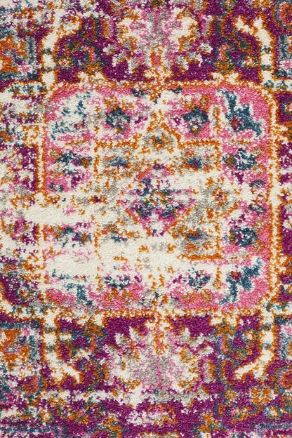 Babylon Faded in Pink : Round Rug