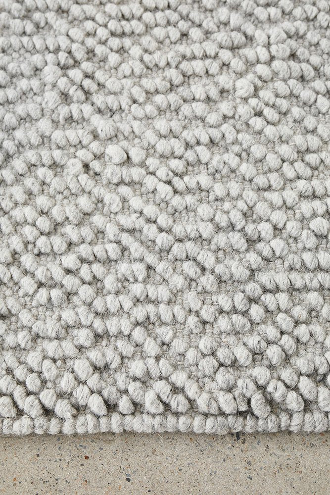 Boucle Touch Of Modern Elegance In Grey Rug