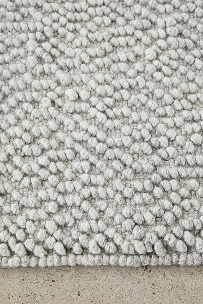 Boucle Touch Of Modern Elegance In Grey Rug