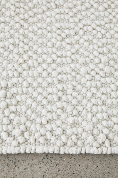 Boucle Elegant Luxurious In White Rug