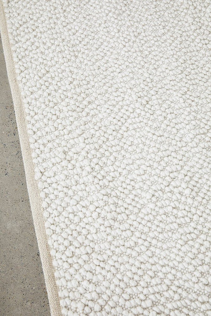 Boucle Elegant Luxurious In White Rug