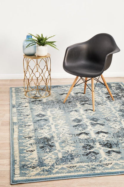 Calypso Palm In Blue Rug