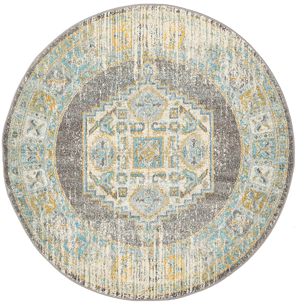 Century In Grey : Round Rug