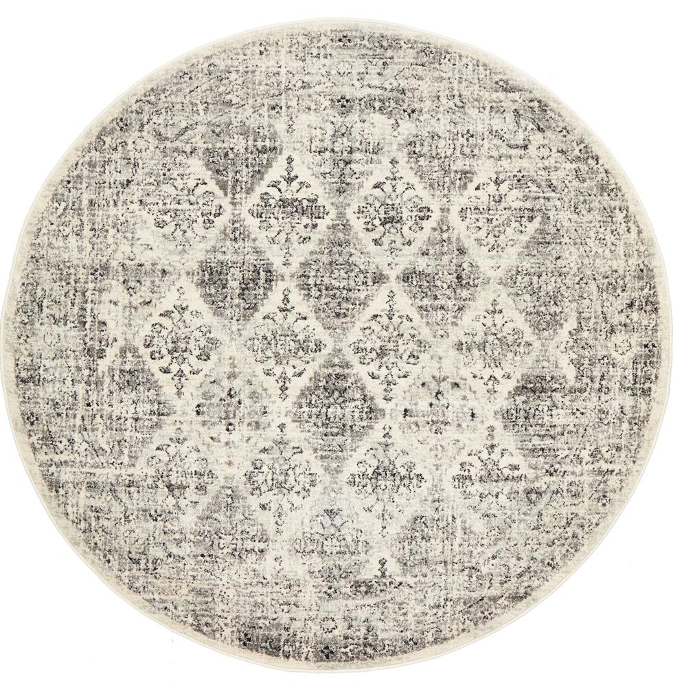 Century In Light Grey : Round Rug