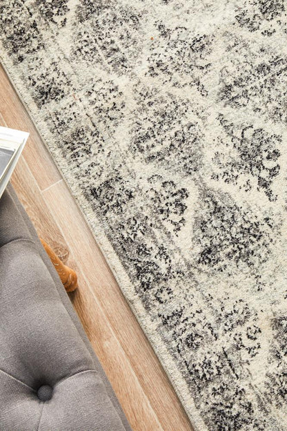 Century Runner Rug In Light Grey