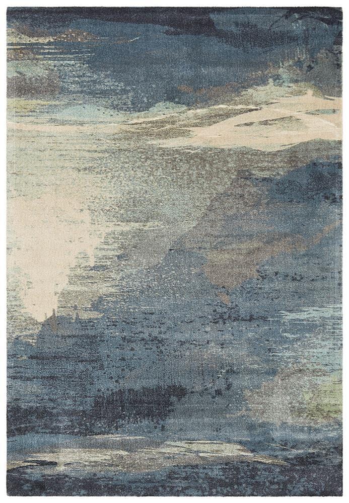 City In Sandy Blue Rug