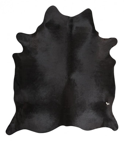 Natural Cowhide in Black Rug